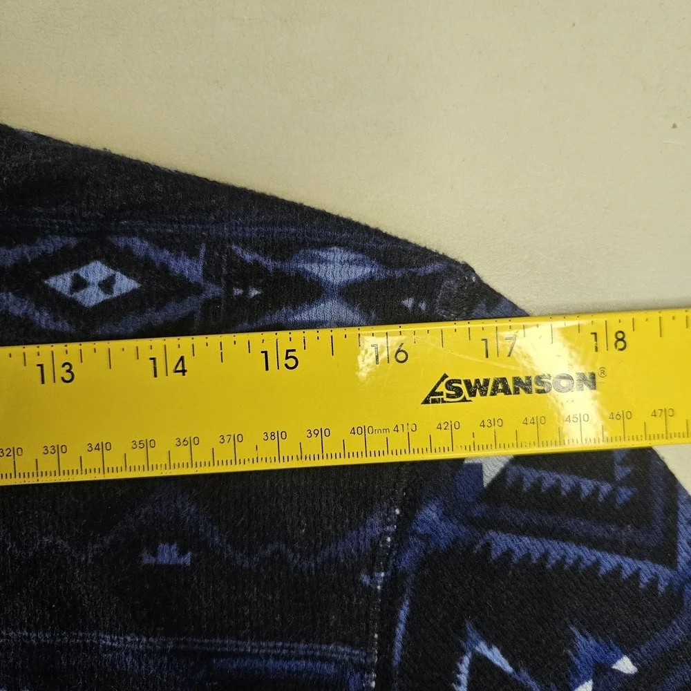 Polo Ralph Lauren Shirt M Blue Aztec Waffle‎ Thermal Long Sleeve Southwest Layer